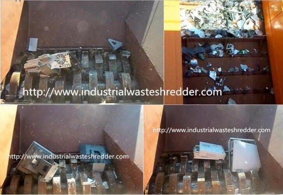 Industrial E Waste Shredder Custom Color PLC Control For Scrap Printer