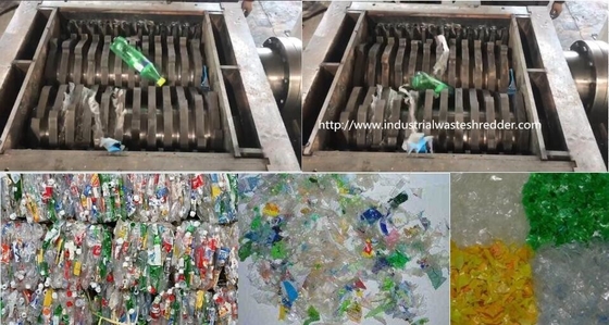 Giá tốt. Chai Bale Máy hủy chất thải nhựa Trục kép Bảo vệ quá tải tự động trực tuyến