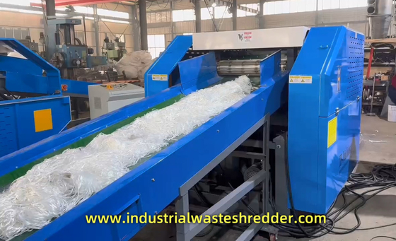 Máy cắt rác PP vải đơn sợi công nghiệp cho PET PP HDPE PA vải,capacity 300-2000kg Per Hour,Easy Feeding Chemical yarns Shredder Anti Winding Design,Waste PP Raffia Sacks Shredder